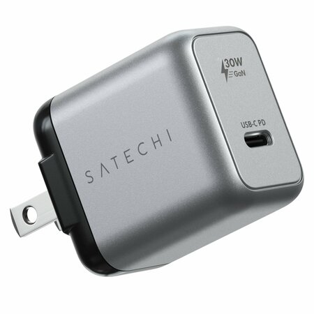 SATECHI 30w Usb-c Pd Gan Wall Charger, Space Gray ST-UC30WCM